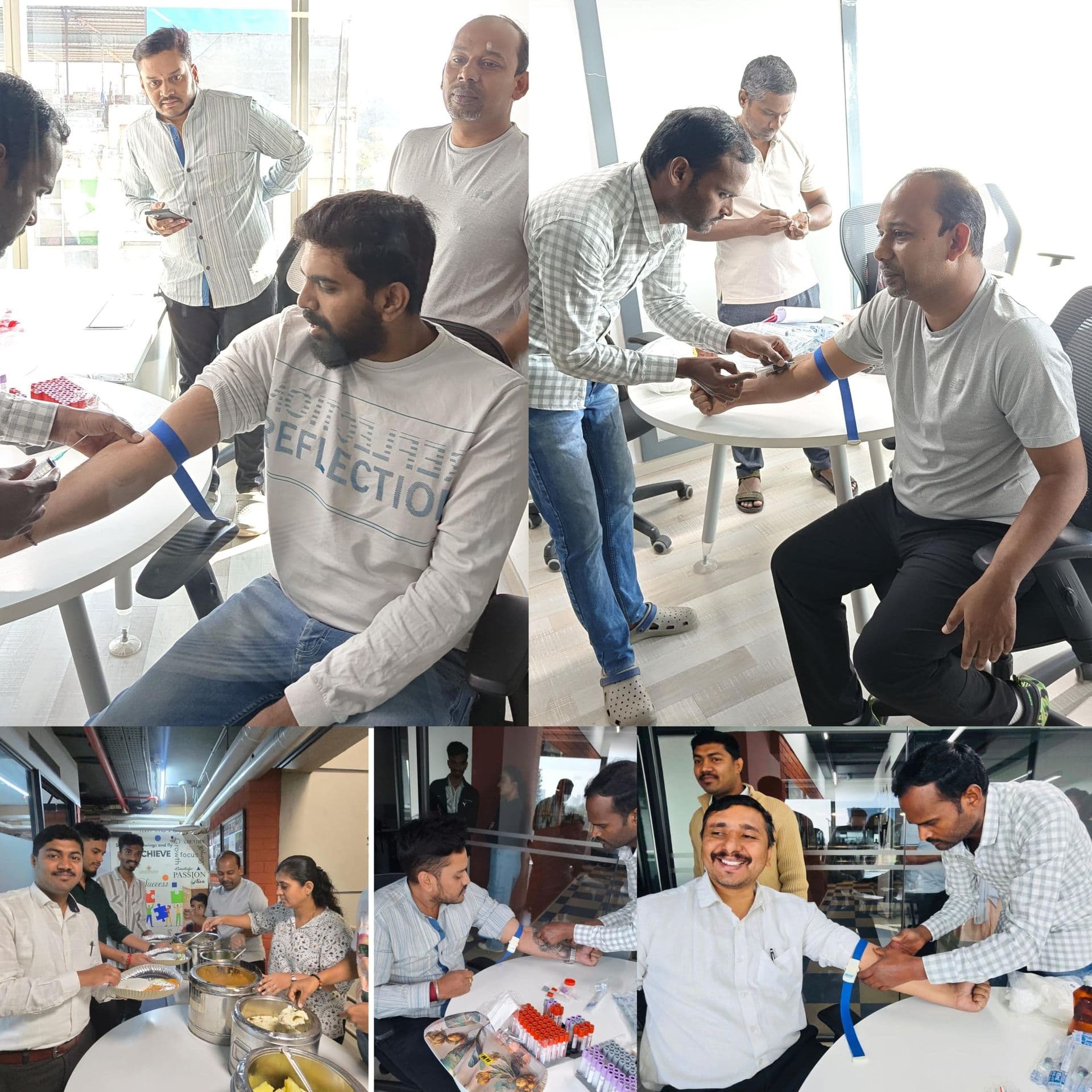 Marrian Infra team at a workplace health and wellness event