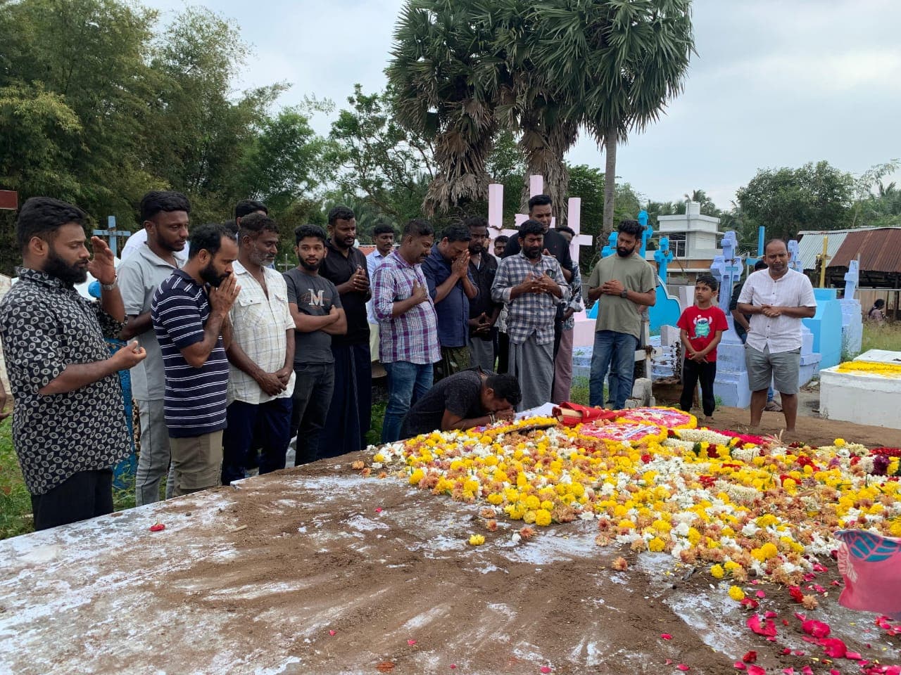 Marrian Infra team gathered in remembrance of a colleague